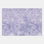 グラムガーリー薄紫パープルアニマルプリントグリッター ラッピングペーパーシート (正面)