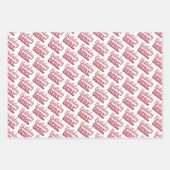 グラムガーリー誕生日ガール引用文レッドグリッター ラッピングペーパーシート (正面3)