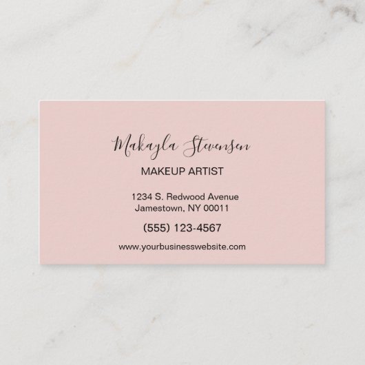 グラムガーリー赤面ピンクギッターデザイン名モノグラム 名刺 (裏面)