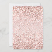 グラムガーリー赤面ピンクグリッタースパークルベビーシャワー 招待状 (裏面)