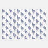 グラムガーリー赤面ピンクパープルユニコーングリッター ラッピングペーパーシート (正面2)