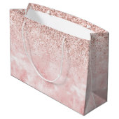 グラムガーリー赤面ピンクパープルユニコーングリッター ラージペーパーバッグ (裏面アングル)