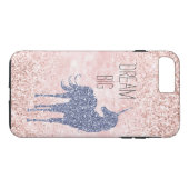 グラムガーリー赤面ピンクパープルユニコーングリッター Case-Mate iPhoneケース (裏面(横))