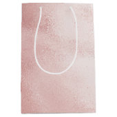 グラムガーリー赤面ピンクブライダルシャワー ミディアムペーパーバッグ (正面)