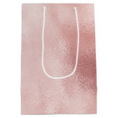 グラムガーリー赤面ピンクブライダルシャワー ミディアムペーパーバッグ (裏面)