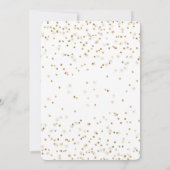 グラムガーリー金ゴールドスパークル紙吹雪ブライダルシャワー 招待状 (裏面)