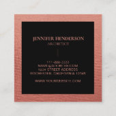 グラムガーリー金ゴールドバラ金ゴールドテクスチャプロフェッショナル スクエア名刺 (裏面)