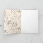 グラムガーリー金ゴールドヒョウ印刷グリッタースパークル カード (内部)