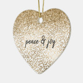 グラムガーリー金ゴールドヒョウ印刷グリッタースパークル セラミックオーナメント (左)