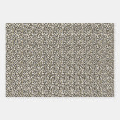 グラムガーリー金ゴールドヒョウ印刷グリッタースパークル ラッピングペーパーシート (正面2)