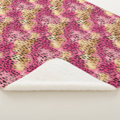 グラムガーリー金ゴールドピンクヒョウ シェルパブランケット (3/4)