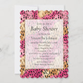 グラムガーリー金ゴールドピンクヒョウ 招待状 (正面)