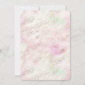 グラムガーリー金ゴールドピンクミントレオグラデーションアパドプリント 招待状 (裏面)