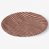 グラムガーリー金ゴールドレッドストライプ ペーパープレート (アングル)