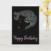 グラムガールとハート カード (黄色い花)