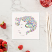 グラムガールとハート スタンダードカクテルナプキン (インサイチュ)