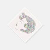 グラムガールとハート スタンダードカクテルナプキン (角)