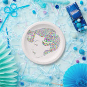 グラムガールとハート ペーパープレート (パーティー)