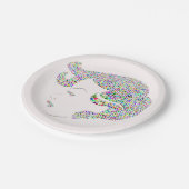 グラムガールとハート ペーパープレート (アングル)