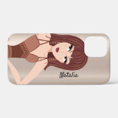 グラムガールサッシアティメントブルネットガールトープ Case-Mate iPhoneケース (裏面 (横))