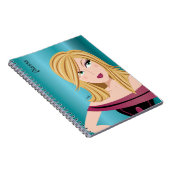 グラムガールサッシアティートメントブロンドパーソナライズされたー ノートブック (右側)