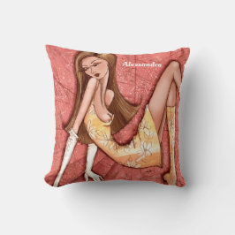 グラムガールセクシーサッシゴーガールピーチ クッション