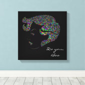 グラムガールセルフガールパワー引用文 キャンバスプリント (インサイチュ (ウッドフロア))