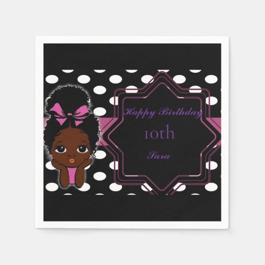 グラムガールテーマ スタンダードカクテルナプキン (正面)