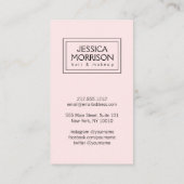 グラムガールLtピンクヘアサロン美しい名刺 名刺 (裏面)