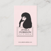 グラムガールLtピンクヘアサロン美しい名刺 名刺 (正面)