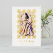 グラムキスペインのンチェニェラ金ゴールドフレ華美ーム 箔招待状 (立ち正面)