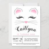 グラムキャット誕生日パーティー マグネット招待状 (正面)