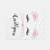 グラムキャット顔 フリースブランケット (正面(横))