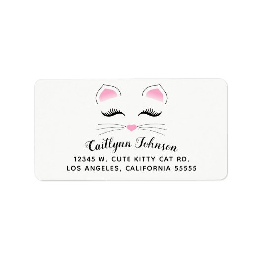 グラムキャット顔 ラベル (正面)