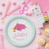 グラムキャンプメイクオーバーガールズ誕生日 ペーパープレート (パーティー)