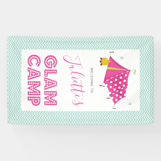 グラムキャンプメイクオーバースパ誕生日 横断幕 (横)