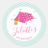 グラムキャンプメイコーバーガールズ誕生日封筒用シール ラウンドシール (正面)