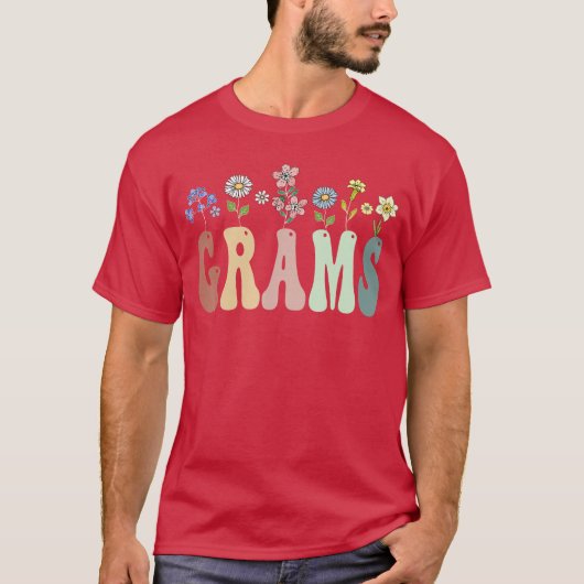 グラムギフト 女性 野の花 フローラルデザイン グラム Tシャツ (正面)