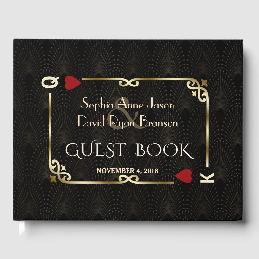 グラムギャツビーカジノラスベガストランプのポーカー結婚ズ ゲストブック (正面)