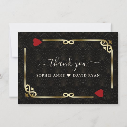 グラムギャツビーカジノラスベガストランプのポーカー結婚ズ サンキューカード (正面)