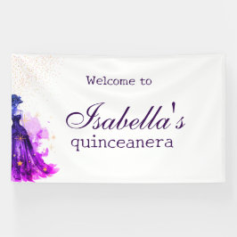 グラムクインズグリッターパープルドレスアクリルサイン 横断幕