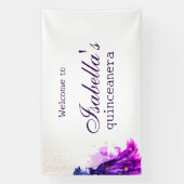 グラムクインズグリッターパープルドレスアクリルサイン 横断幕 (縦)