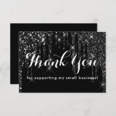 グラムクラシーブラックグリッタードリップ サンキューカード (正面/裏面)