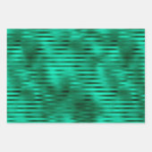 グラムクリスマスツリーパターングリーンゴールドフォイル ラッピングペーパーシート (正面3)