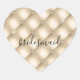 グラムクリームシャンパンダイヤモンド ハートシール