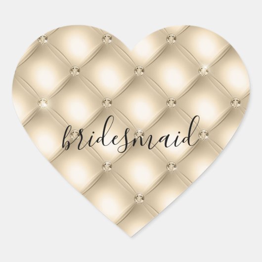 グラムクリーム シャンパンダイヤモンド ハートシール (正面)