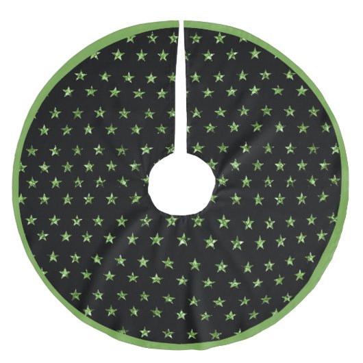 グラムグエレガントリーンダイヤモンドスターズ輝く宝石 ブラッシュドポリエステルツリースカート (正面)