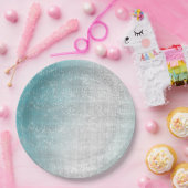 グラムグリジーアクアグラデーションスパークル結婚ズ ペーパープレート (パーティー)