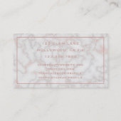 グラムグリッターまつげエクステンションバラ金ゴールド大理石 名刺 (裏面)