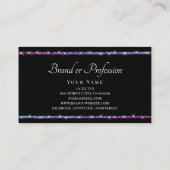 グラムグリッタースターズパープルきらめくスパークオンブラック 名刺 (裏面)